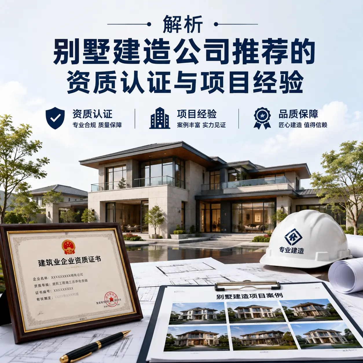 解析 长顺 别墅建造公司推荐的资质认证与项目经验