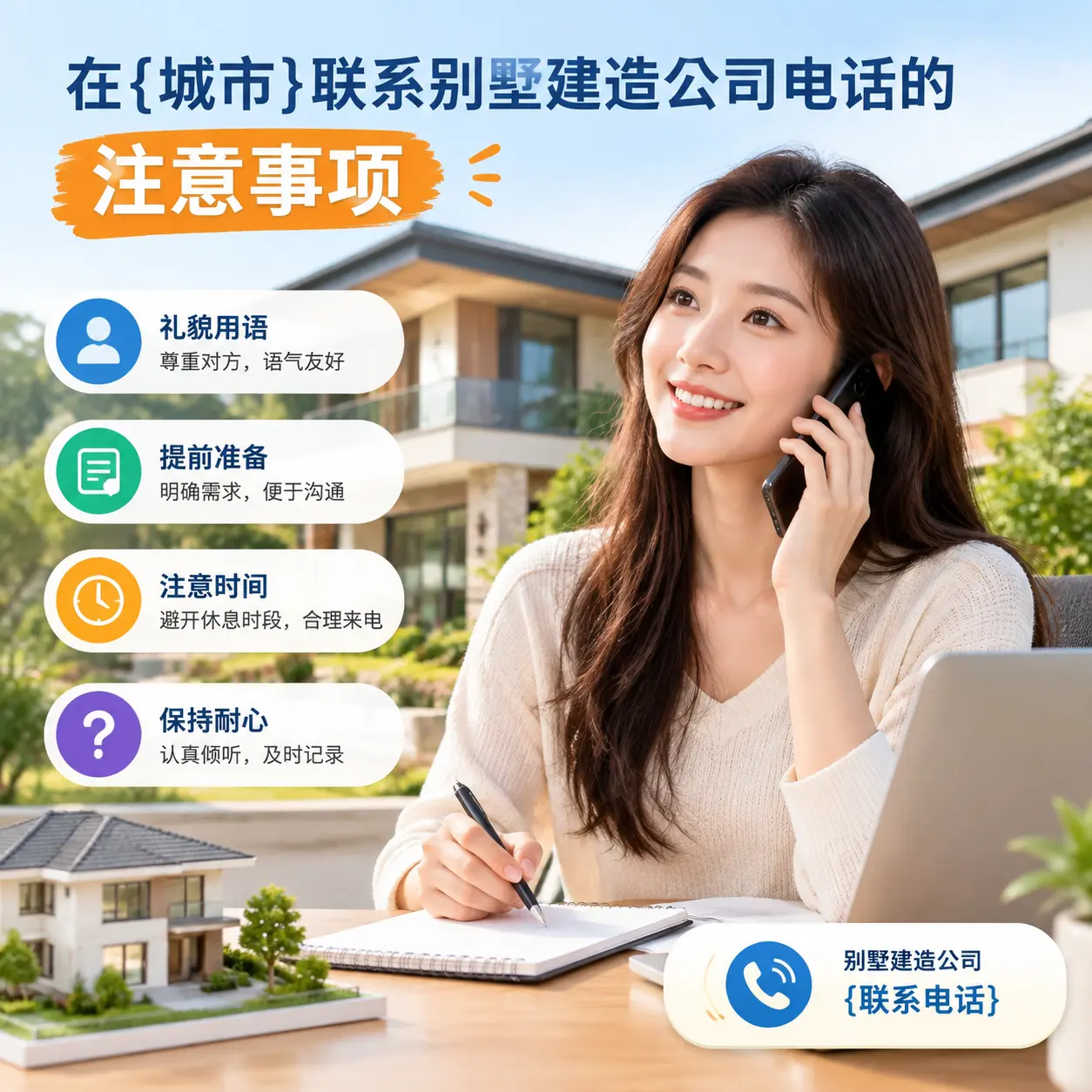 在长顺联系别墅建造公司电话的注意事项