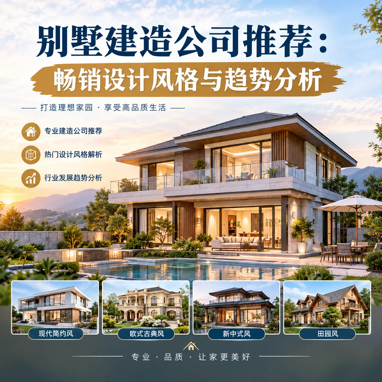别墅建造公司推荐: 长顺 畅销设计风格与趋势分析