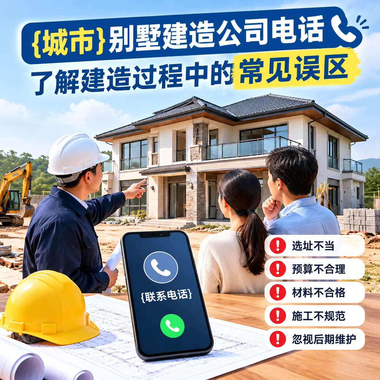长顺别墅建造公司电话,了解建造过程中的常见误区
